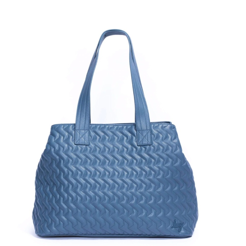 lug Quilted Blue Tote Bag - Picture 8 of 15